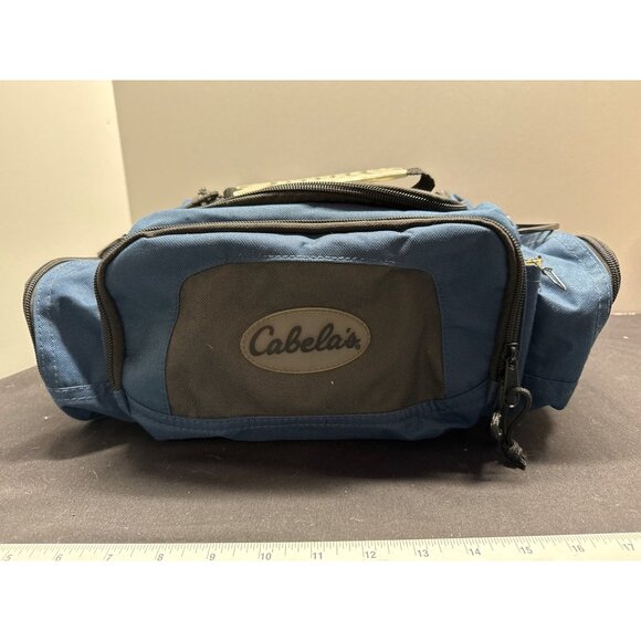 Cabelas Blue & Black Catch all Gear Fishing Tackle Bag MultiCompartments - Picture 1 of 16